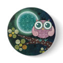 Midnight Owl buttons by sandygrafik Midnight Owl buttons