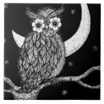 Midnight Owl Ceramic Tiles