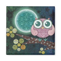 Midnight Owl magnets