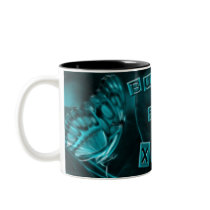 Midnight Passion, Blue Butterfly Kisses mugs by KahunaLuna Midnight Passion, Blue Butterfly Kisses mugs