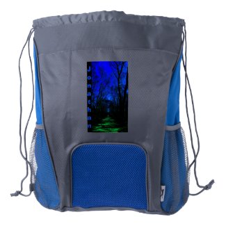 Midnight Path Personalized Drawstring Backpack