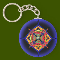 Midnight Pearl Orchids Keychain keychains