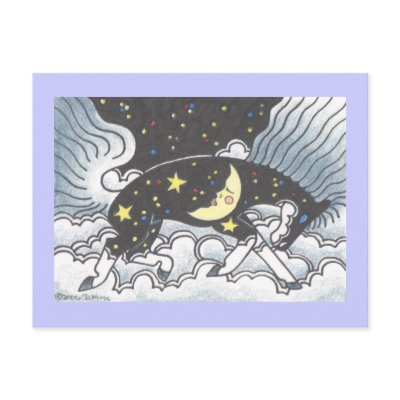 Midnight Pony Postcard by smilodonart