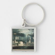 Midnight Race on the Mississippi, 1875 Keychain