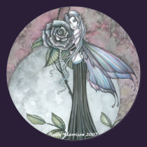 Midnight Rose Fairy Stickers by Molly Harrison stickers
