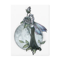 Midnight Rose Gothic Fairy Moon postcards