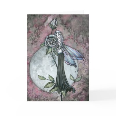 Midnight Rose Greeting Card by Molly Harrison by robmolily