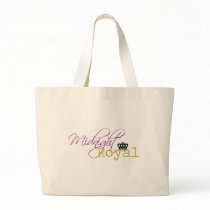 Midnight Royal logo tote bags