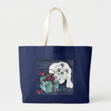 Midnight Shredding by Snowflake, the kitten Canvas Bag