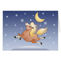Midnight Snow gallop under the Moon cards
