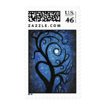 Midnight tree stamps