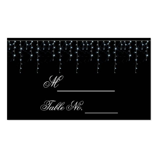Midnight Vineyard Wedding Place Card Business Card Template (front side)