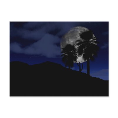 Midnights Mystery Postcard by 3dartwork