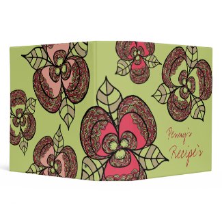 Midori Japanese Blooms Name Recipe Book Binder