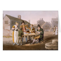 Midsummer Eve, from `Costume of Yorkshire' engrave Cards