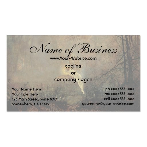 Midsummer Night by Atkinson Grimshaw Business Card (front side)