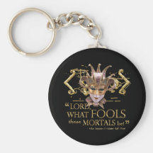 Midsummer Night's Dream Quote (Gold Version) Keychains