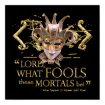 Midsummer Night's Dream Quote (Gold Version) posters