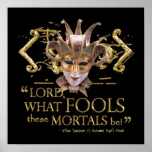 Midsummer Night's Dream Quote (Gold Version) Poster