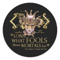 Midsummer Night's Dream Quote (Gold Version) stickers