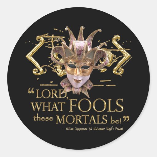 Midsummer Night's Dream Quote (Gold Version) Sticker