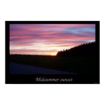 Midsummer sunset posters