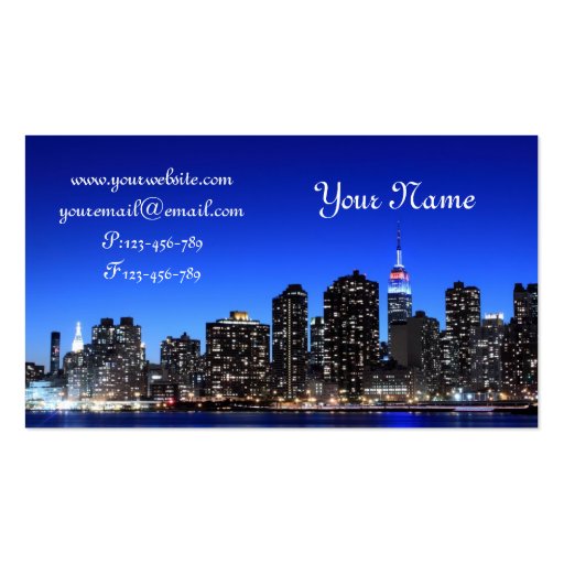 Midtown Manhattan Skyline, New York City Business Card Zazzle