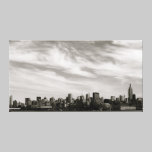 Midtown Manhattan Skyline Swirled Sky BW canvas prints