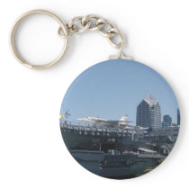 Midway Aircraft Carrier Docked In San Diego Key Chain