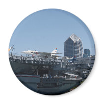 Midway Aircraft Carrier Docked In San Diego Magnet