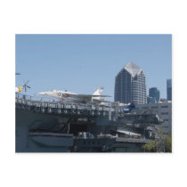 Midway Aircraft Carrier Docked In San Diego Postcard