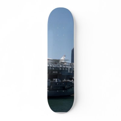Midway Aircraft Carrier on Midway Aircraft Carrier Docked In San Diego Skate Decks From Zazzle