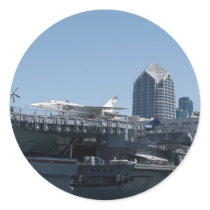 Midway Aircraft Carrier Docked In San Diego Stickers