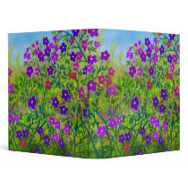 Midwestern Country Wildflowers Avery Binder by twopurringcats Midwestern Country Wildflowers Avery Binder