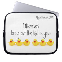 Midwives and Yellow Rubber Ducks Laptop Sleeves
