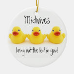 Midwives and Yellow Rubber Ducks Ornament