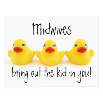 Midwives and Yellow Rubber Ducks Postcard