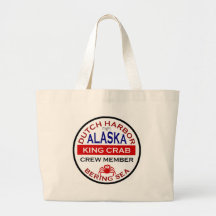 Miembro de equipo de Alaska de rey cangrejo del pu Bolsa De Mano