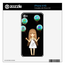 Mika and The Balloons Decal For The iPhone 4