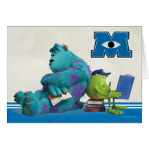Mike and Sulley Reading Greeting Cards