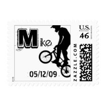 Mike Birthday or Bar Mitzvah Postage stamps