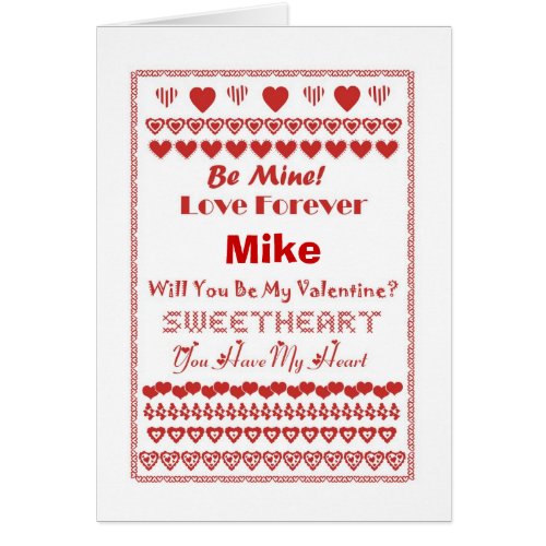 Mike Happy Valentine's Day Hearts Hearts Hearts