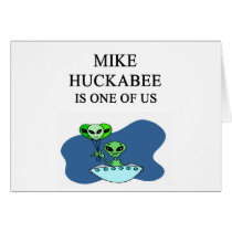 mike huckabee alien greeting card