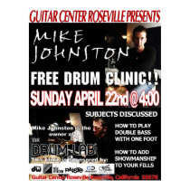 Mike Johnston Clinic, April 22nd posters by drumteacher76 Mike Johnston Clinic, April 22nd posters