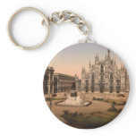 Milan Cathedral and Piazza, Lombardy, Italy Key Chain