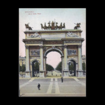 Milano Arco della Pace Italy Vintage Postcard