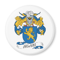 Milans Family Crest magnets by coatsofarms Milans Family Crest magnets