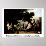 Milbanke And Melbourne Families By George Stubbs Posters