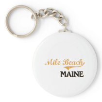 Mile Beach Maine Classic Keychain