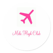 Mile High Club - Customized Round Sticker